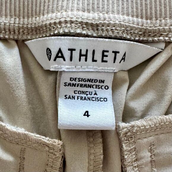 Athleta Brooklyn Mid rise Ankle Pants. Light Tan. Size 4. - Picture 5 of 8